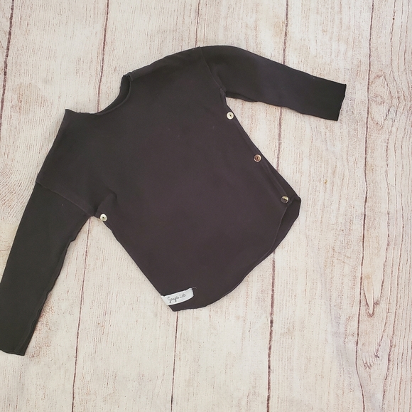 Gaya Lab black long sleeve stretch tshirt sz 2 - Picture 2 of 3